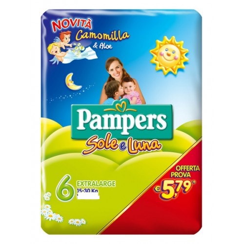 PAMPERS SOLE E LUNA VI EXTRALARGE       